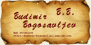 Budimir Bogosavljev vizit kartica